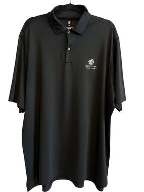 Fairway & Greene Black Golf Polo with Embroidered Logo